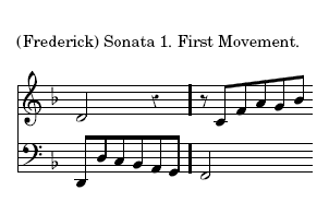 (Frederick) Sonata 1. First Movement.]