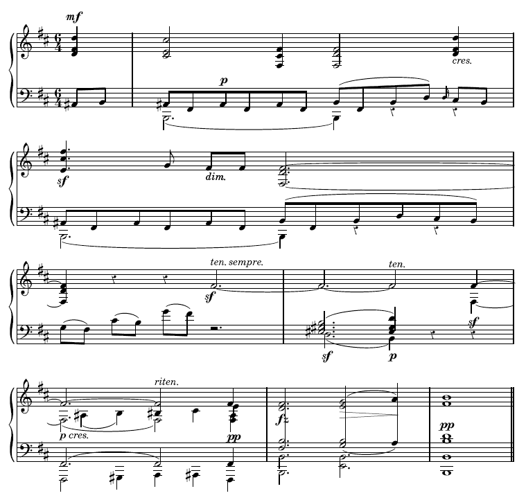 Rust, Sonata in D major, "Wehklage" movement